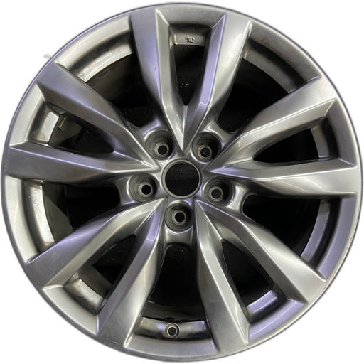 18" MAZDA CX-9 17-18 aluminum, 18x8, silver Original OEM Wheel Rim - Front View