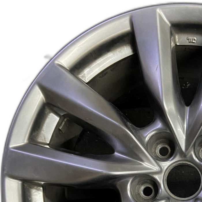 18" MAZDA CX-9 17-18 aluminum 18x8 silver Original OEM Wheel Rim - Angle View