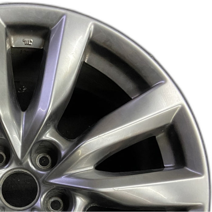 18" MAZDA CX-9 17-18 aluminum 18x8 silver Original OEM Wheel Rim - Side Profile