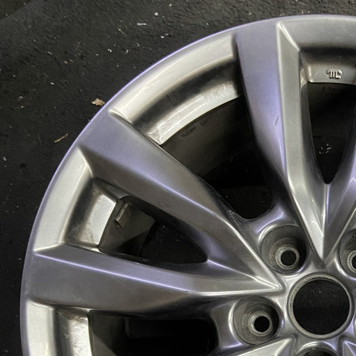 18" MAZDA CX-9 17-18 aluminum 18x8 silver Original OEM Wheel Rim - Side Profile