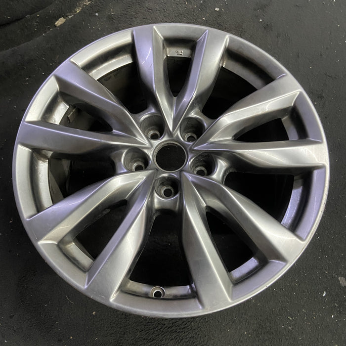 18" MAZDA CX-9 17-18 aluminum, 18x8, silver Original OEM Wheel Rim - Side Profile