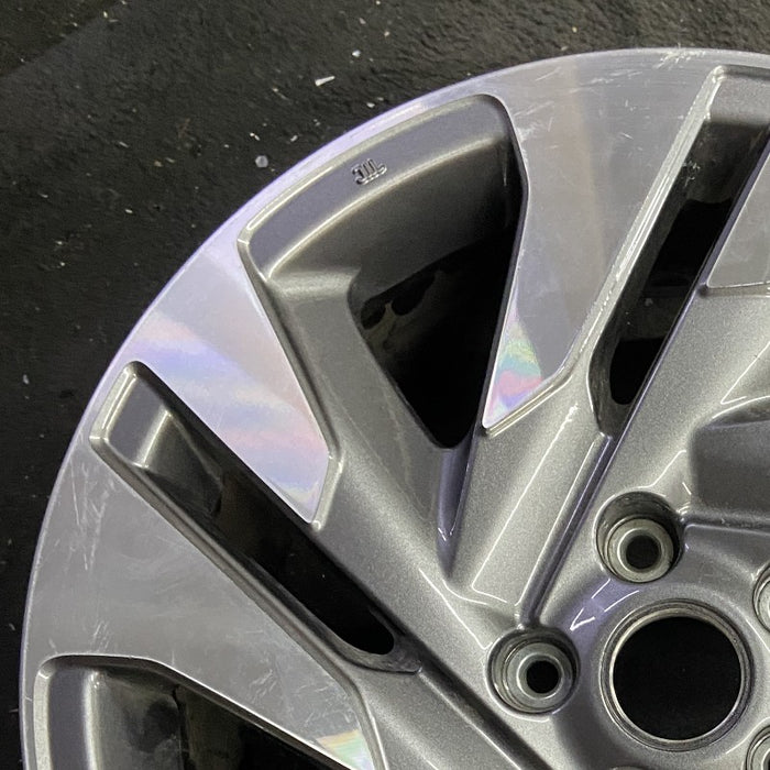 18" LEGACY 23-25 18x7.5 alloy Sedan machined face with pockets Original OEM - Side Profile
