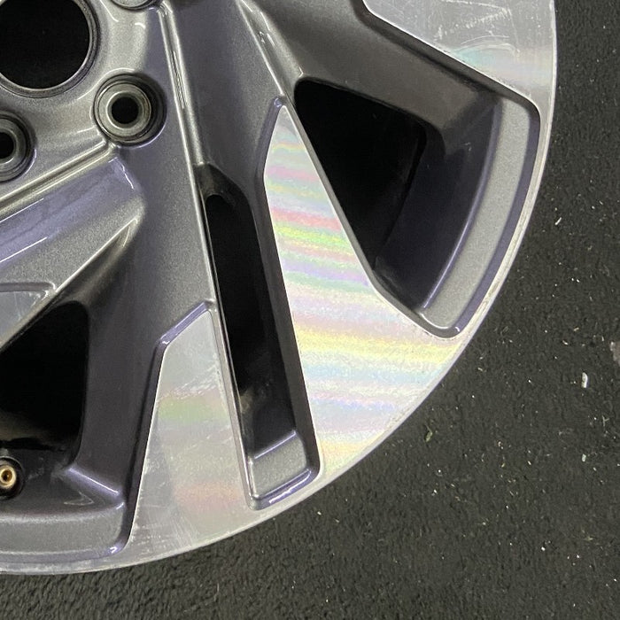 18" LEGACY 23-25 18x7.5 alloy Sedan machined face with pockets Original OEM - Back View