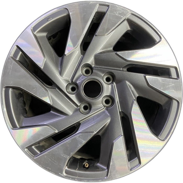 18" LEGACY 23-25 18x7.5 alloy Sedan machined face with pockets Original OEM - Front View