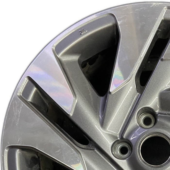 18" LEGACY 23-25 18x7.5 alloy Sedan machined face with pockets Original OEM - Angle View