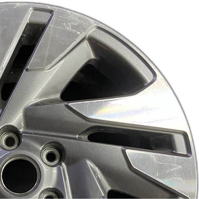 18" LEGACY 23-25 18x7.5 alloy Sedan machined face with pockets Original OEM - Side Profile