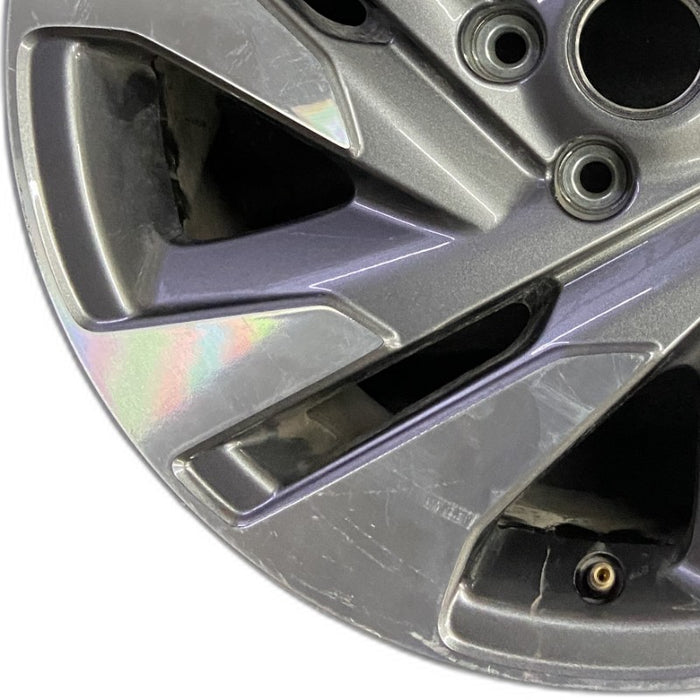 18" LEGACY 23-25 18x7.5 alloy Sedan machined face with pockets Original OEM - Back View