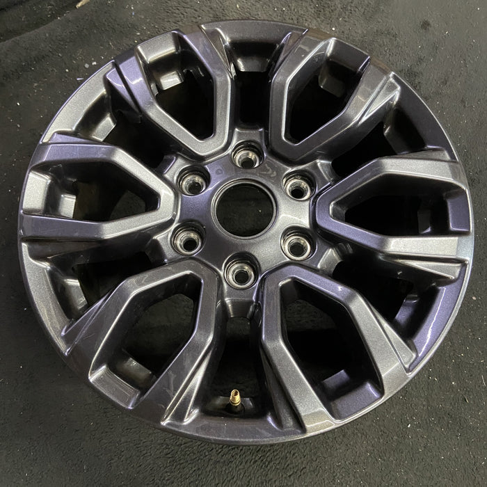 17" RANGER 19-22 17x8, , dark gray, , V spoke Original OEM Wheel Rim - Side Profile