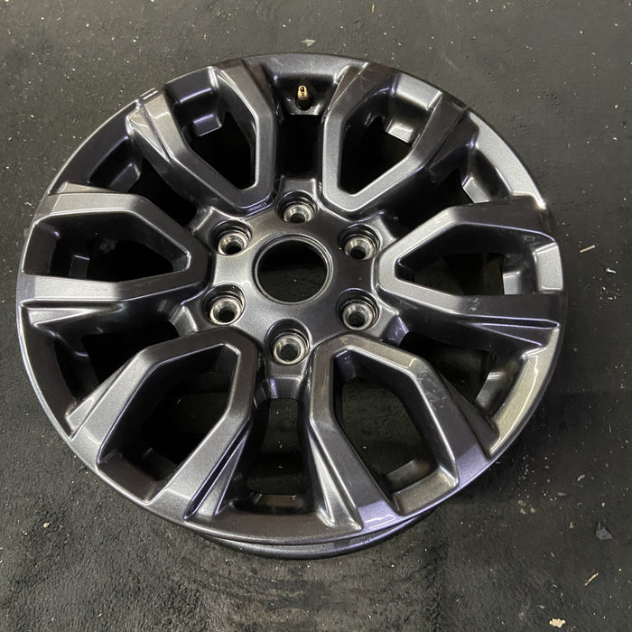 17" RANGER 19-22 17x8, , dark gray, , V spoke Original OEM Wheel Rim - Close-Up Detail