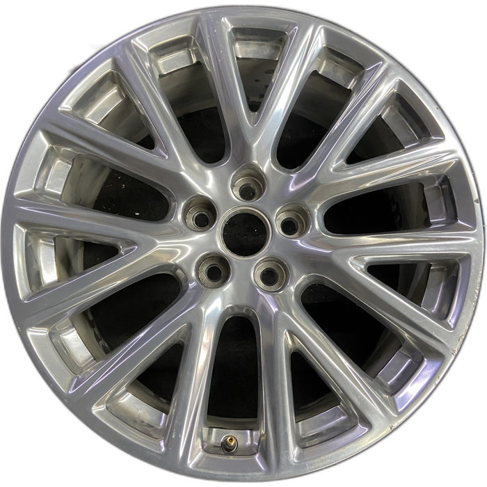 20" XT4 19-20 20x8.5, 7 Y spoke, polished Original OEM Wheel Rim - Front View