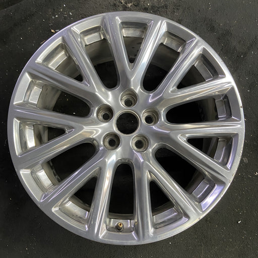 20" XT4 19-20 20x8.5, 7 Y spoke, polished Original OEM Wheel Rim - Angle View