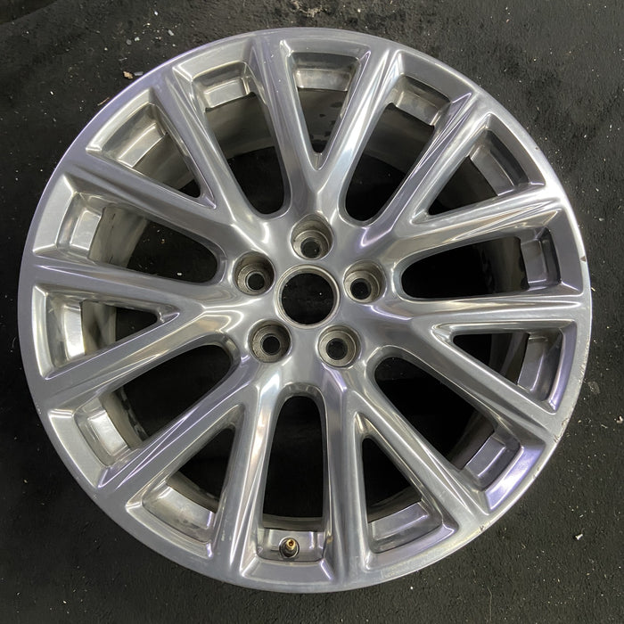 20" XT4 19-20 20x8.5, 7 Y spoke, polished Original OEM Wheel Rim - Angle View