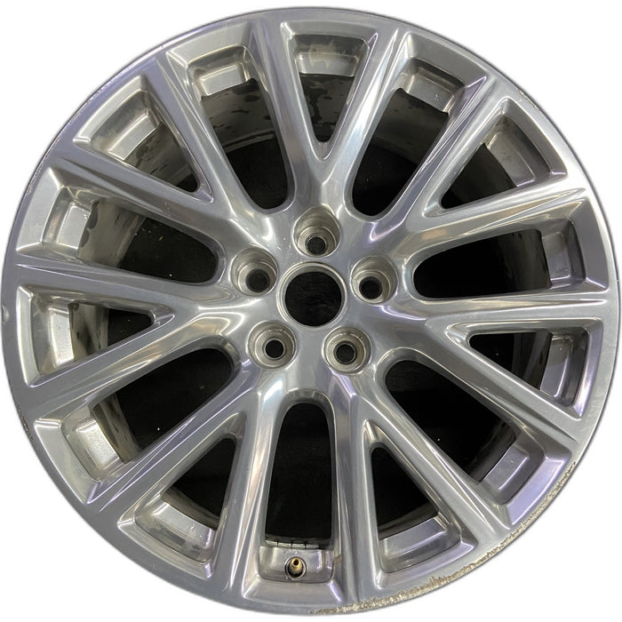 20" XT4 19-20 20x8.5, 7 Y spoke, polished Original OEM Wheel Rim - Front View