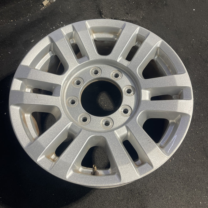 18" FORD F250SD PICKUP 17 18x8 , aluminum, 12 spoke , silver Original OEM Wheel - Side Profile