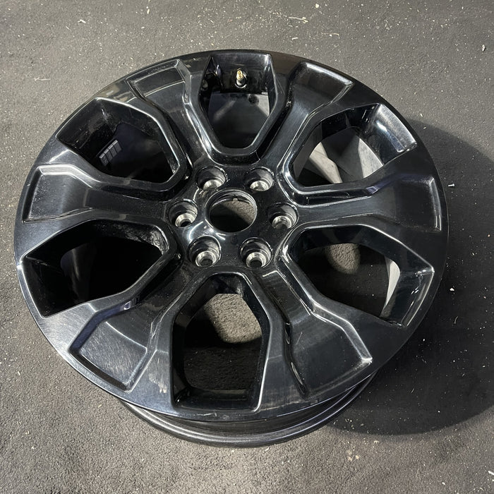 20" FORD F150 PICKUP 21-23 20x8.5, 6 spoke, , black Original OEM Wheel Rim - Close-Up Detail