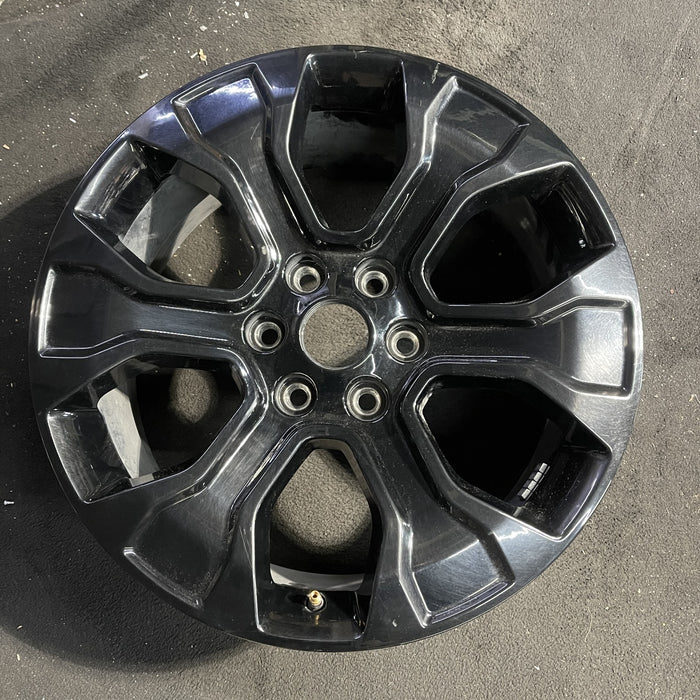 20" FORD F150 PICKUP 21-23 20x8.5, 6 spoke, , black Original OEM Wheel Rim - Angle View
