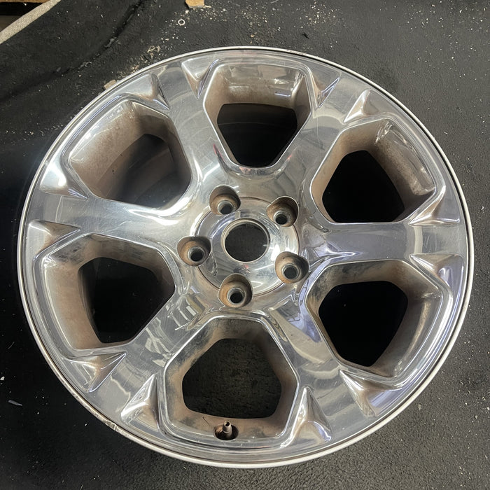 20" DODGE 1500 PICKUP 13-18 , 20x9, 6 spoke, chrome clad Original OEM Wheel Rim - Side Profile
