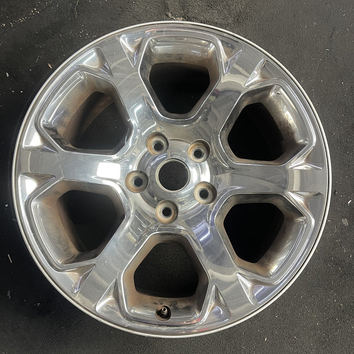 20" DODGE 1500 PICKUP 13-18 , 20x9, 6 spoke, chrome clad Original OEM Wheel Rim - Angle View