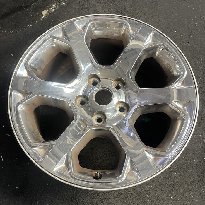 20" DODGE 1500 PICKUP 13-18 , 20x9, 6 spoke, chrome clad Original OEM Wheel Rim - Side Profile