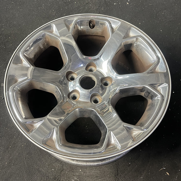 20" DODGE 1500 PICKUP 13-18 , 20x9, 6 spoke, chrome clad Original OEM Wheel Rim - Close-Up Detail