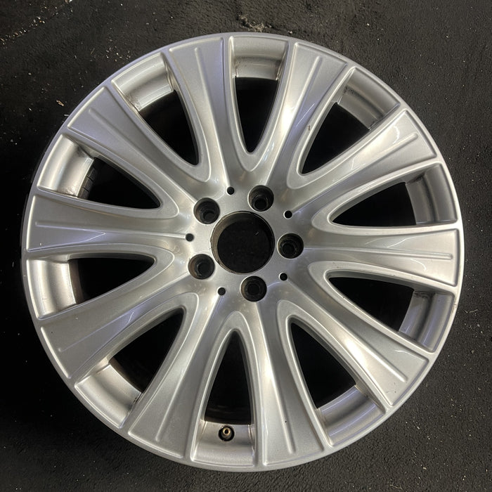 18" MERCEDES S-CLASS 14 222 Type; S550, 18x8 Original OEM Wheel Rim - Angle View