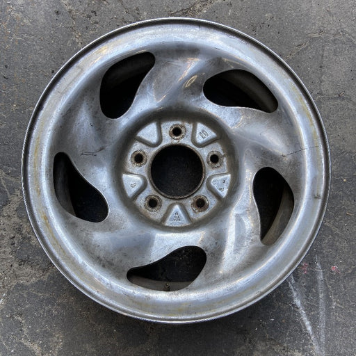 16" EXPEDITION 97-99 16x7 steel 5 ovals Original OEM Wheel Rim - Front View