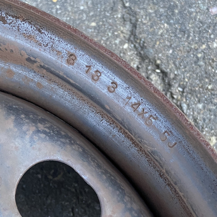 14" CONTOUR 95-97 14x5.5, steel Original OEM Wheel Rim - Back View
