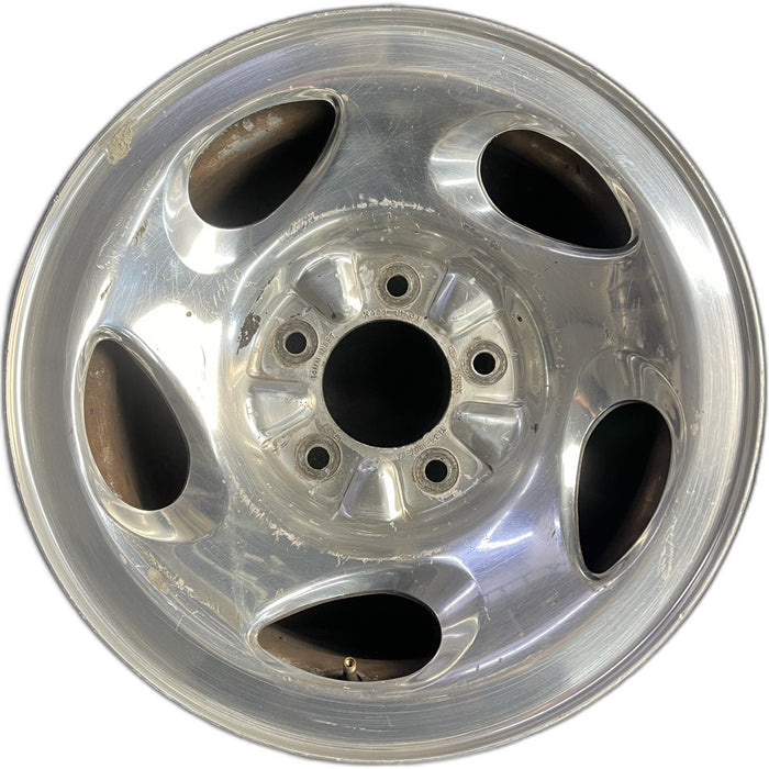16" FORD F150 PICKUP 00 12mm lugs , 16x7, aluminum, 5 ovals spokes Original OEM - Front View