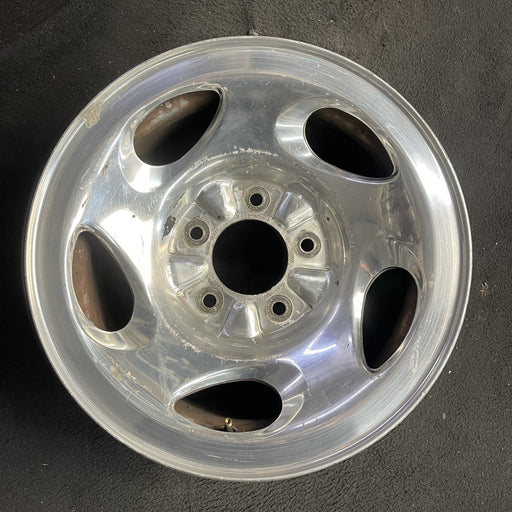 16" FORD F150 PICKUP 00 12mm lugs , 16x7, aluminum, 5 ovals spokes Original OEM - Angle View