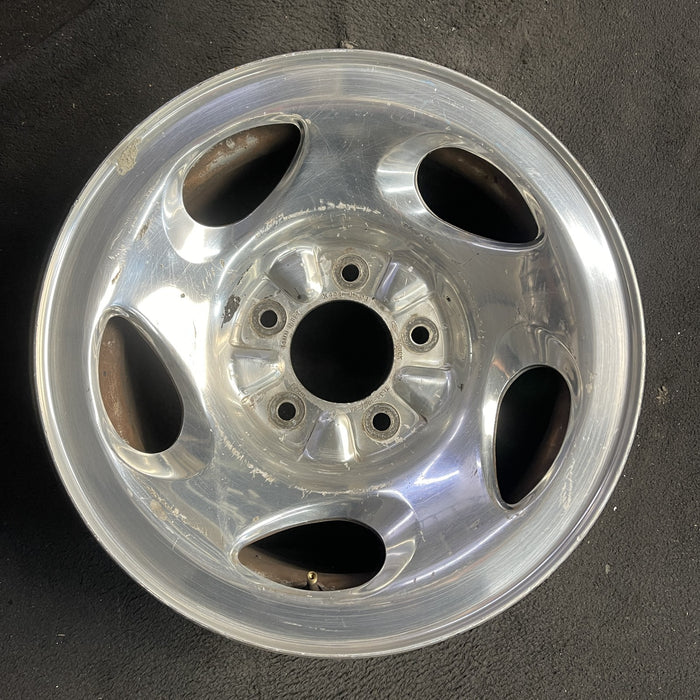 16" FORD F150 PICKUP 00 12mm lugs , 16x7, aluminum, 5 ovals spokes Original OEM - Angle View
