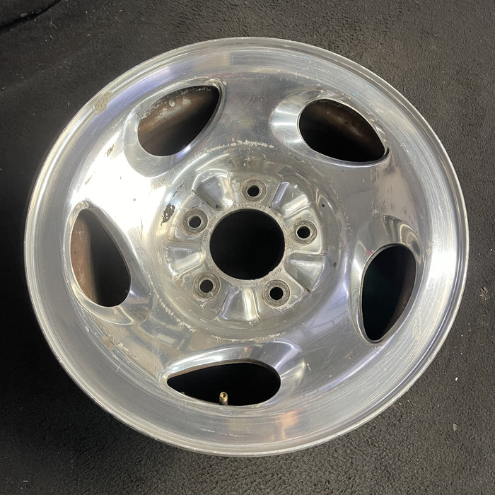 16" FORD F150 PICKUP 00 12mm lugs , 16x7, aluminum, 5 ovals spokes Original OEM - Side Profile