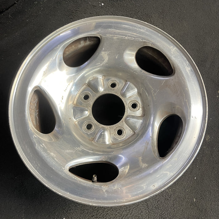 16" FORD F150 PICKUP 00 12mm lugs , 16x7, aluminum, 5 ovals spokes Original OEM - Side Profile