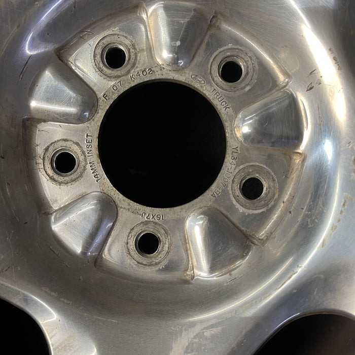 16" FORD F150 PICKUP 00 12mm lugs , 16x7, aluminum, 5 ovals spokes Original OEM - Back View
