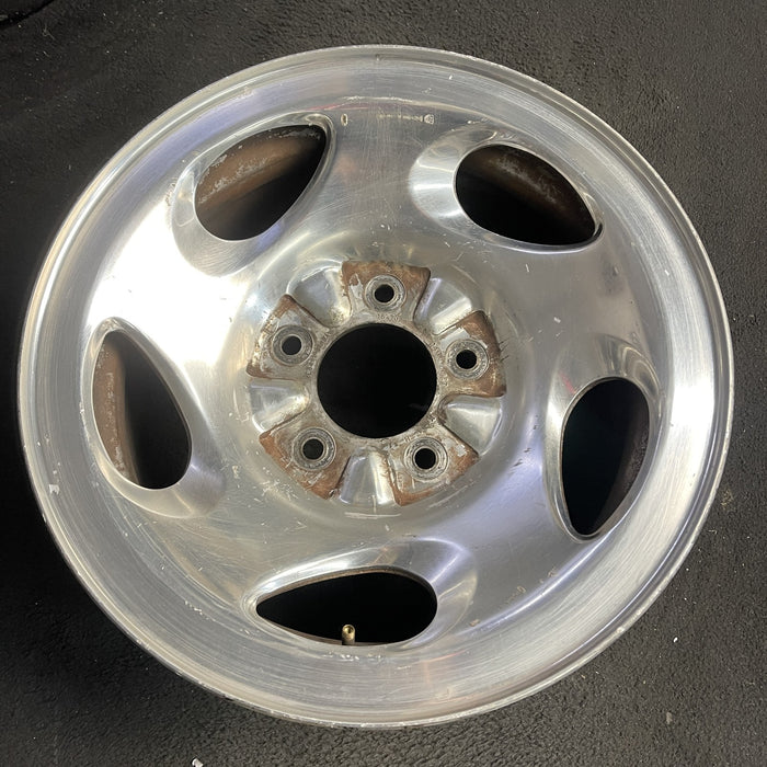 16" FORD F150 PICKUP 00 12mm lugs , 16x7, aluminum, 5 ovals spokes Original OEM - Side Profile