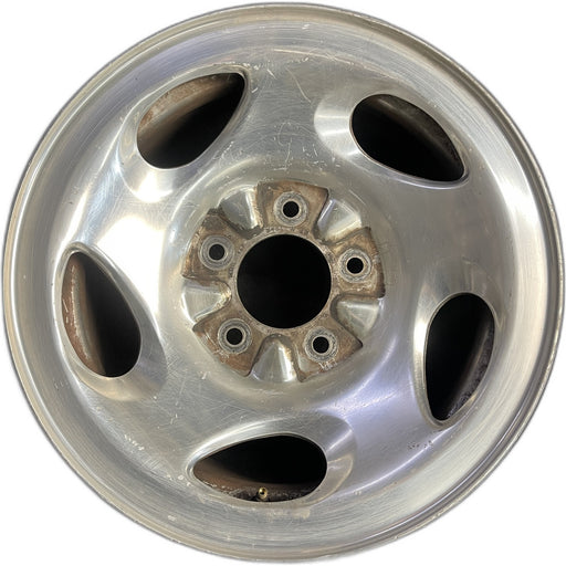 16" FORD F150 PICKUP 00 12mm lugs , 16x7, aluminum, 5 ovals spokes Original OEM - Front View