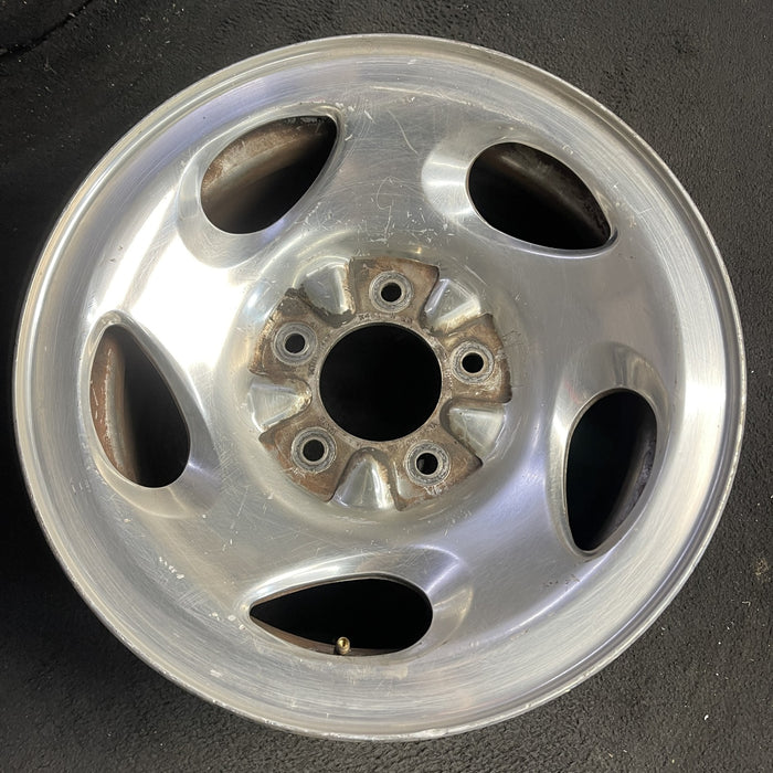 16" FORD F150 PICKUP 00 12mm lugs , 16x7, aluminum, 5 ovals spokes Original OEM - Side Profile