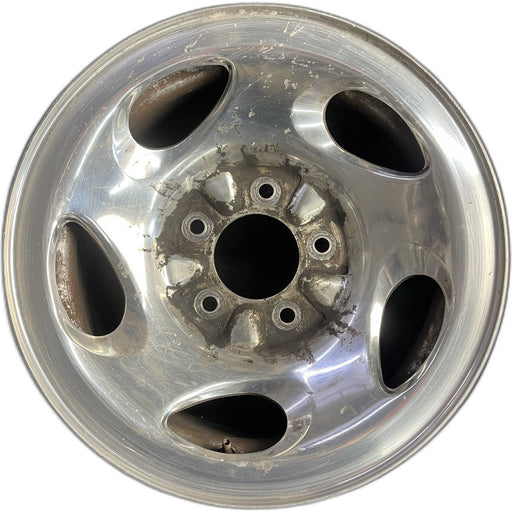 16" FORD F150 PICKUP 00 12mm lugs , 16x7, aluminum, 5 ovals spokes Original OEM - Front View