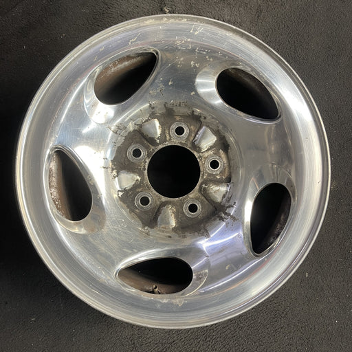 16" FORD F150 PICKUP 00 12mm lugs , 16x7, aluminum, 5 ovals spokes Original OEM - Angle View