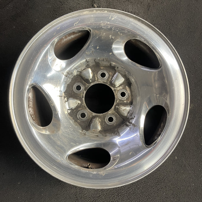 16" FORD F150 PICKUP 00 12mm lugs , 16x7, aluminum, 5 ovals spokes Original OEM - Angle View