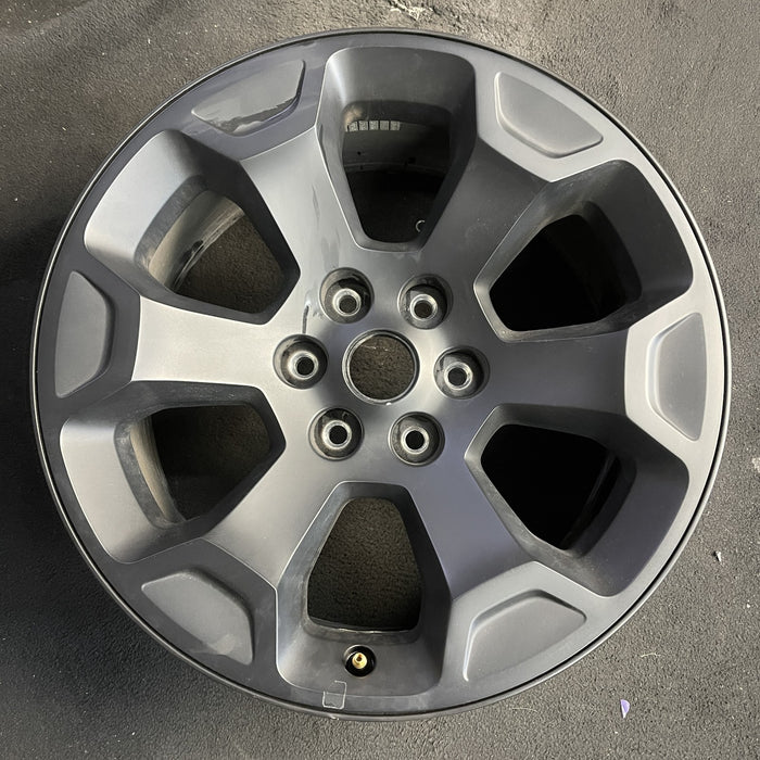 20" DODGE 1500 PICKUP 25 20x9, , 6 spoke, raised spoke, black Original OEM - Angle View