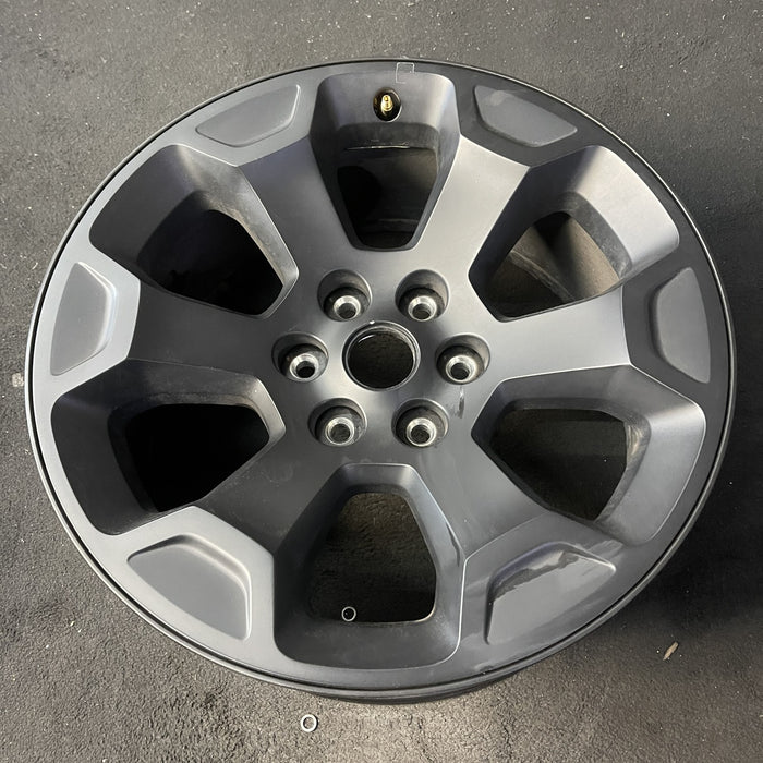20" DODGE 1500 PICKUP 25 20x9, , 6 spoke, raised spoke, black Original OEM - Close-Up Detail