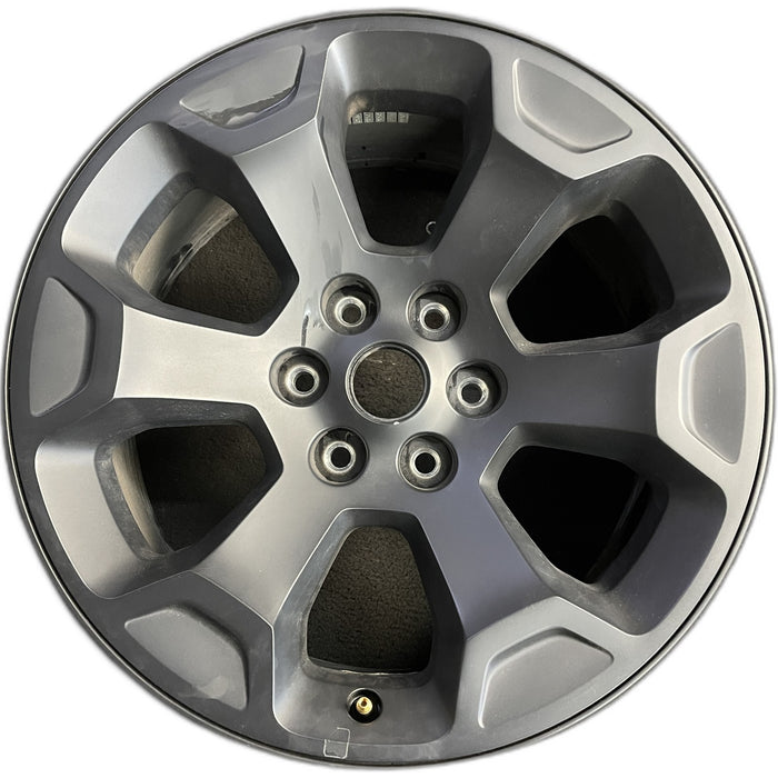 20" DODGE 1500 PICKUP 25 20x9, , 6 spoke, raised spoke, black Original OEM - Front View