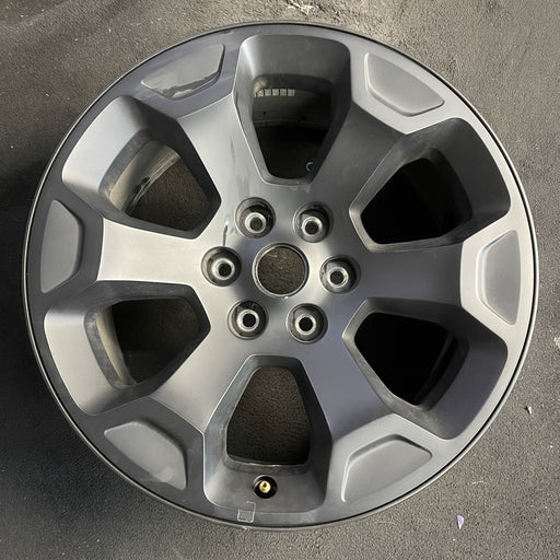 20" DODGE 1500 PICKUP 25 20x9, , 6 spoke, raised spoke, black Original OEM - Angle View