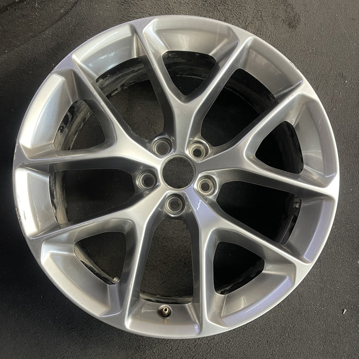 20" CHALLENGER 19-20 20x8 , , Y spoke, , silver Original OEM Wheel Rim - Angle View