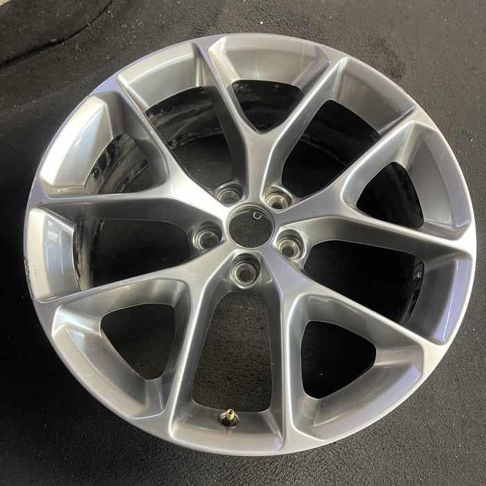 20" CHALLENGER 19-20 20x8 , , Y spoke, , silver Original OEM Wheel Rim - Side Profile