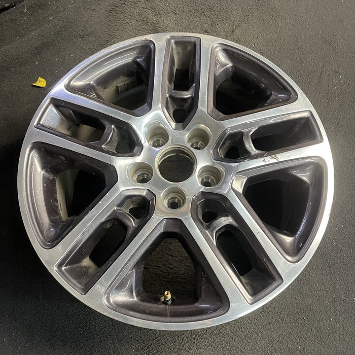 17" COMPASS 17 , , 17x7, , polished face with pockets Original OEM Wheel Rim - Side Profile