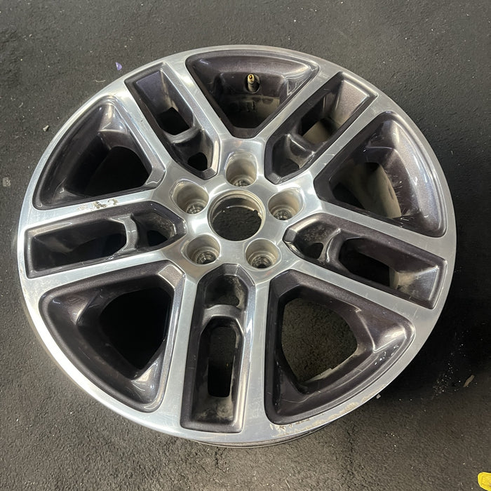 17" COMPASS 17 , , 17x7, , polished face with pockets Original OEM Wheel Rim - Close-Up Detail