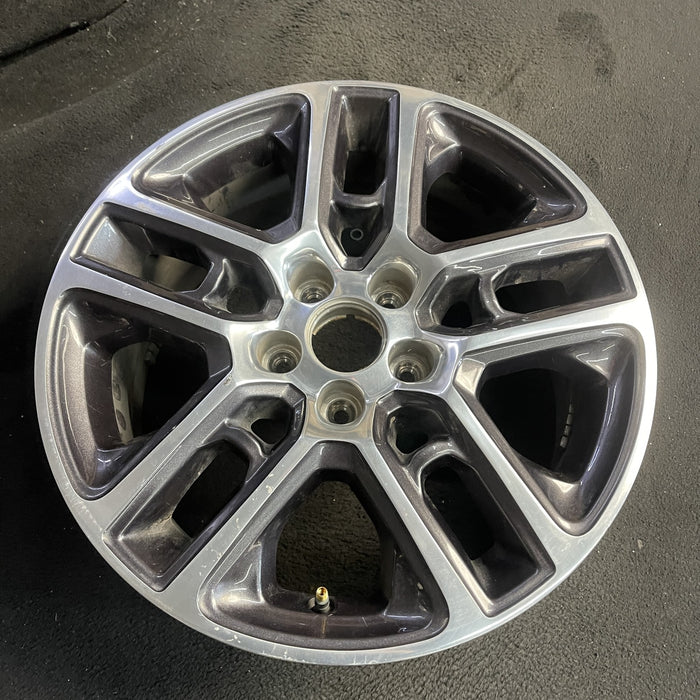 17" COMPASS 17 , , 17x7, , polished face with pockets Original OEM Wheel Rim - Side Profile