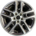 17" COMPASS 17 , , 17x7, , polished face with pockets Original OEM Wheel Rim - Front View