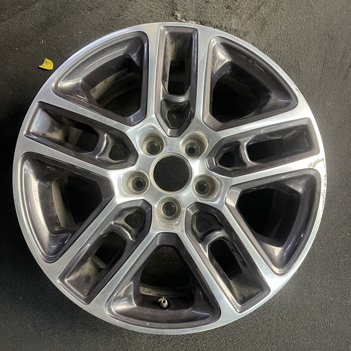 17" COMPASS 17 , , 17x7, , polished face with pockets Original OEM Wheel Rim - Angle View